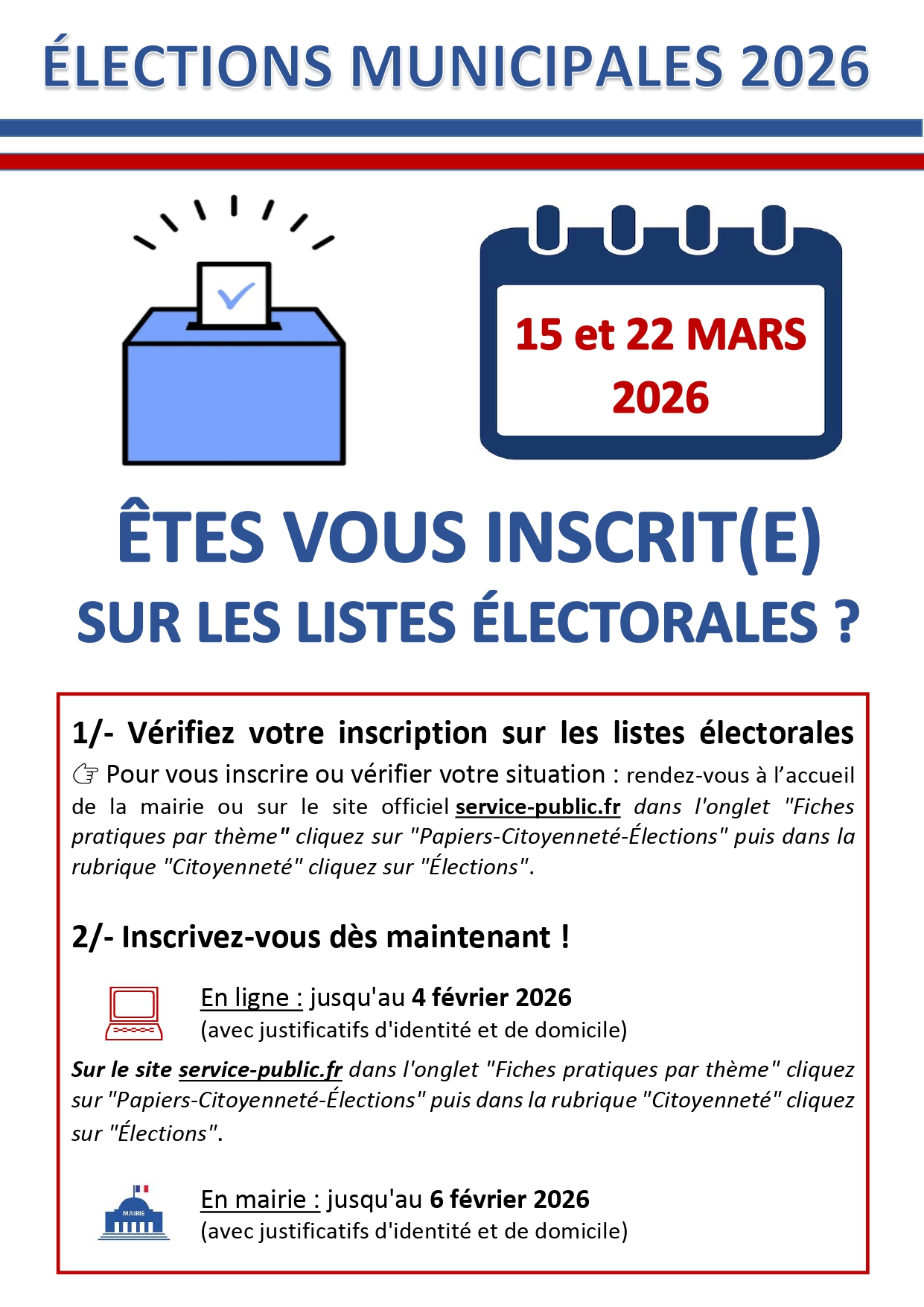 ELECTIONS MUNICIPALES 2026 